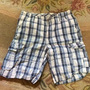 Levi’s Cargo shorts Blue and white plaid